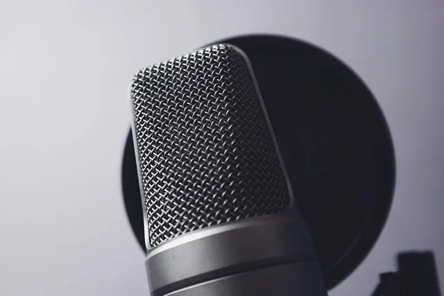 podcast, recording studio, microphone, music studio, spotlight, recording microphone, music, recording, studio podcast, music picture, podcast background, black and white, mic, broadcasting station. Podcast advertising routes: direct deals or network buys