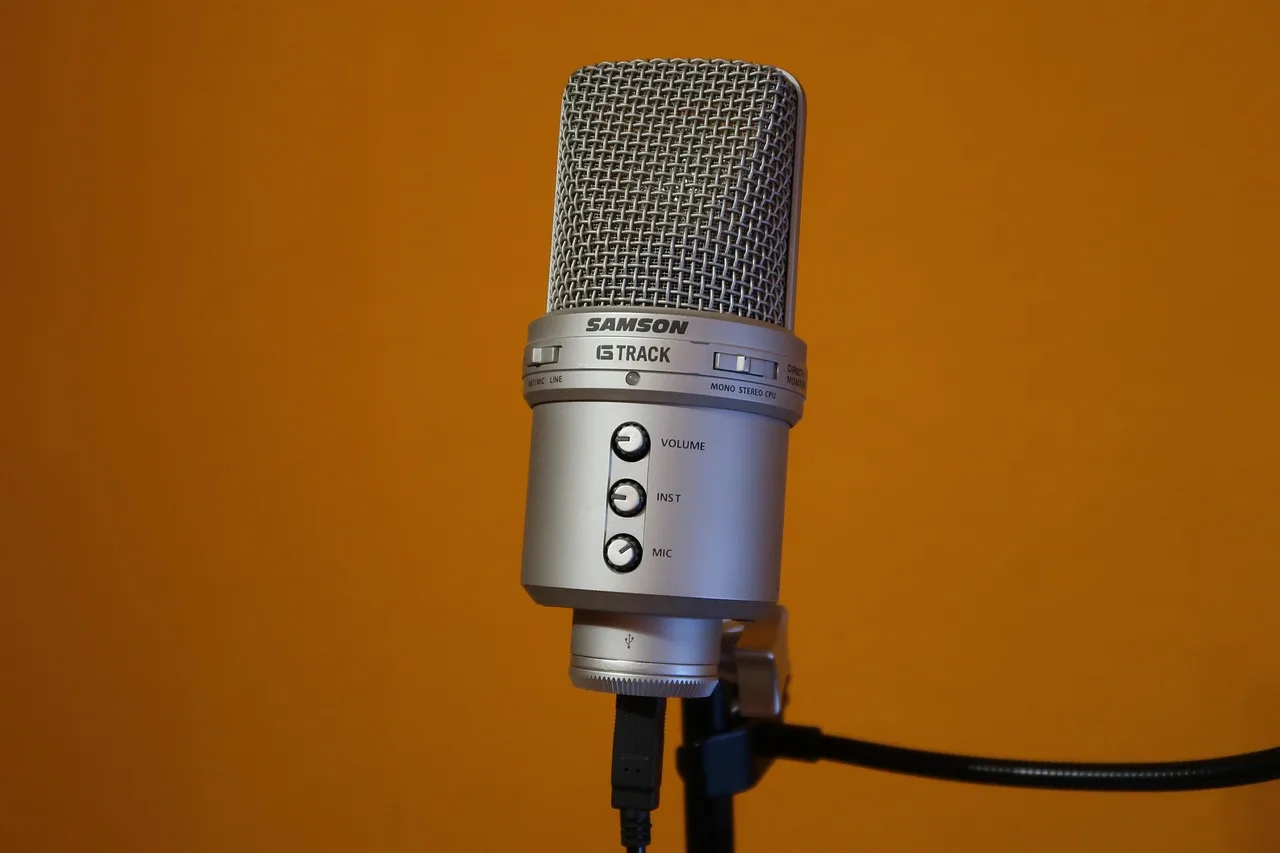 microphone, samson, item, orange wall, silver, audio, recording, radio, podcast, podcast, podcast, podcast, podcast, podcast