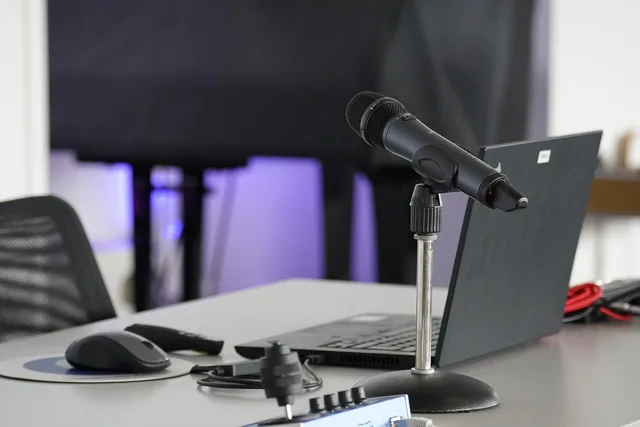 laptop, conference table, mouse, work, business, online, remote, microphone, podcast, podcast, podcast, podcast, podcast, podcast. How to document podcast advertising reviews